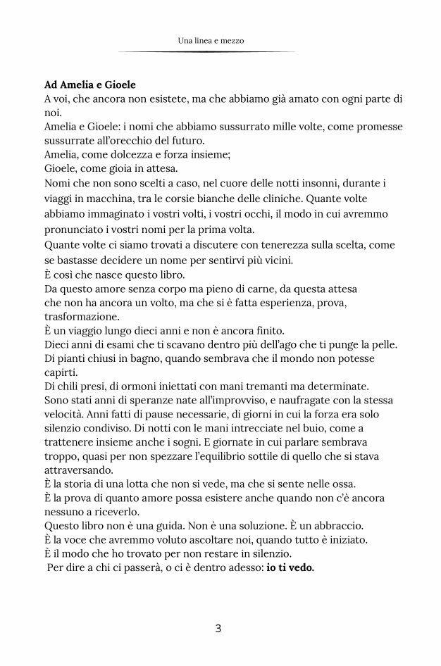Pagina 3 di Una linea e mezzo: la prefazione